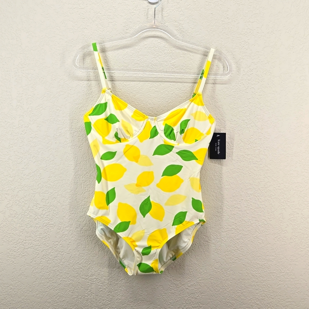 NWT Kate Spade Lemons One Piece Bathing Suit Size Medium